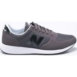 New Balance - Buty MS215MR. Szare buty sportowe na co dzień męskie New Balance, bez wzorów, z materiału, sportowe, bez ramiączek, bez kaptura. W wyprzedaży za 219.90 zł.