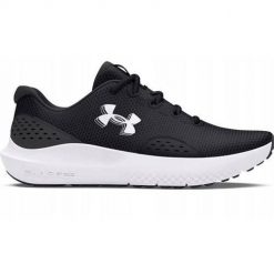 Buty do biegania męskie Under Armour Charged Surge 4. Czarne buty do biegania męskie Under Armour, bez wzorów, z materiału, bez zapięcia, do biegania. Za 287.20 zł.