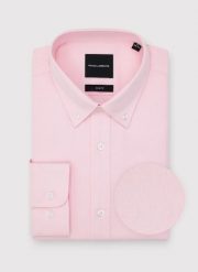 PAKO LORENTE – Różowa koszula męska. Czerwone koszule męskie Pako Lorente, m, bez wzorów, z bawełny, bez kołnierzyka, bez ramiączek. Za 299.99 zł.