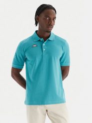 Kappa Polo Logo Sharas Mss 302B3D0 Turkusowy Regular Fit. Niebieskie koszulki polo męskie Kappa, m, bez wzorów, z bawełny, bez kołnierzyka, bez ramiączek. Za 79.99 zł.
