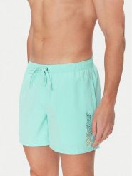 Quiksilver Szorty kąpielowe Spl Fineline Volley 15 EQYJV04141 Turkusowy Regular Fit. Niebieskie kąpielówki męskie Quiksilver, bez wzorów, z syntetyku. Za 99.99 zł.
