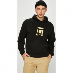 G-Star Raw - Bluza. Szare bluzy z kapturem męskie G-Star Raw, z nadrukiem, z bawełny. W wyprzedaży za 339.90 zł.