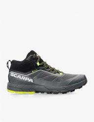 Buty podejściowe Scarpa Rapid Mid GTX - anthracite/acid lime/acid lime. Zielone buty trekkingowe męskie NoName, bez wzorów, bez zapięcia. Za 905.19 zł.