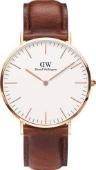 Zegarek męski Daniel Wellington DW00100006 brązowy. Brązowe zegarki męskie Daniel Wellington. Za 945.56 zł.