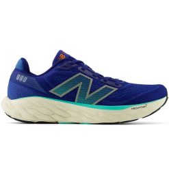 Buty męskie New Balance Fresh Foam X 880v14 M880A14 – granatowe. Niebieskie buty do biegania męskie New Balance, bez wzorów, z materiału, bez zapięcia, do biegania. Za 349.99 zł.