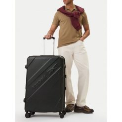 Walizka duża Reebok. Czarne walizki męskie Reebok, bez wzorów, duże. Za 349.99 zł.