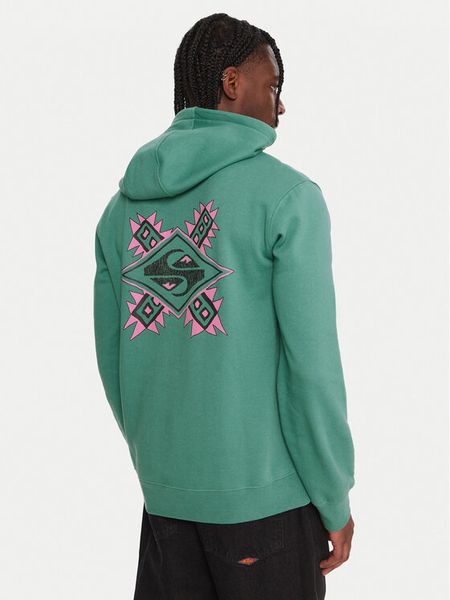Quiksilver Bluza Graphic EQYFT05131 Zielony Regular Fit. Zielone bluzy nierozpinane męskie Quiksilver, l, bez wzorów, z bawełny, bez ramiączek, bez kaptura. Za 179.99 zł.