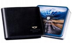 Portfel męski skórzany PTN 22304-VT BLACK. Czarne portfele męskie Peterson, bez wzorów. Za 77.99 zł.