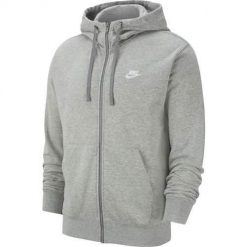 Bluza sportowa męska Nike Sportswear Club. Szare bluzy z kapturem męskie Nike, m, bez wzorów, z kapturem. Za 299.99 zł.
