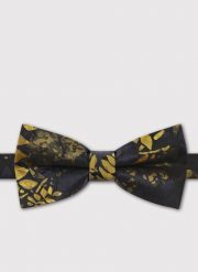 PAKO LORENTE - Granatowa mucha męska we wzór kwiatowy. Krawaty i muchy męskie Pako Lorente, bez wzorów, z poliesteru, eleganckie. Za 99.99 zł.