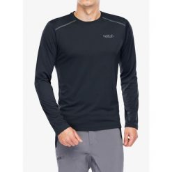 Bluza termoaktywna męska Rab Force LS Tee. Czarne bielizna termoaktywna męska RAB, l, bez wzorów, bez ramiączek, narciarskie. Za 209.99 zł.