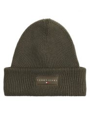 Tommy Jeans Czapka Tjm Linear Beanie AM0AM13666 Zielony. Zielone czapki męskie Tommy Jeans, na zimę, bez wzorów, z bawełny. Za 129.99 zł.