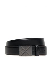 Calvin Klein Pasek Męski Emblem Plaque Buckle 32Mm LV04D7046G Czarny. Czarne paski męskie Calvin Klein, bez wzorów, ze skóry. Za 229.99 zł.