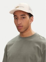 Alpha Industries Czapka z daszkiem Label 106901 Écru. Czapki męskie Alpha Industries, bez wzorów, z bawełny. Za 79.99 zł.