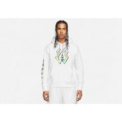 Bluza męska nike air jordan sport dna hbr hoodie white. Białe bluzy nierozpinane męskie Nike, m, bez wzorów, sportowe, bez ramiączek, bez kaptura. Za 279.00 zł.