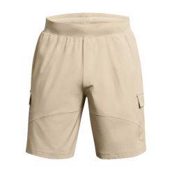 Spodenki treningowe męskie Under Armour Stretch Woven Cargo. Zielone buty treningowe męskie Under Armour, bez wzorów, bez zapięcia, na fitness i siłownię. Za 209.99 zł.