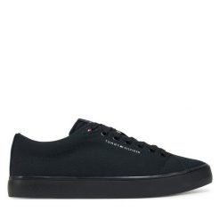 Tenisówki Tommy Hilfiger. Czarne trampki męskie Tommy Hilfiger, bez wzorów, bez zapięcia. Za 179.99 zł.