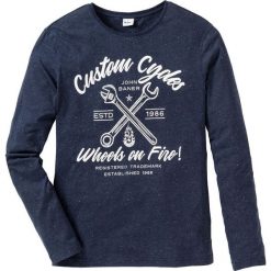Shirt z długim rękawem i nadrukiem Regular Fit bonprix ciemnoniebieski. Koszulki męskie z długim rękawem marki 4f. Za 54.99 zł.
