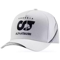Czapka Alpha Tauri F1 z logo — biała, bawełna, One Size. Białe czapki męskie Taurus, bez wzorów, z bawełny. Za 195.99 zł.