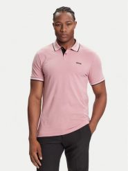 BOSS Polo Paul 50506193 Różowy Slim Fit. Czerwone koszulki polo męskie Boss, m, bez wzorów, z bawełny, bez kołnierzyka, bez ramiączek. Za 289.99 zł.