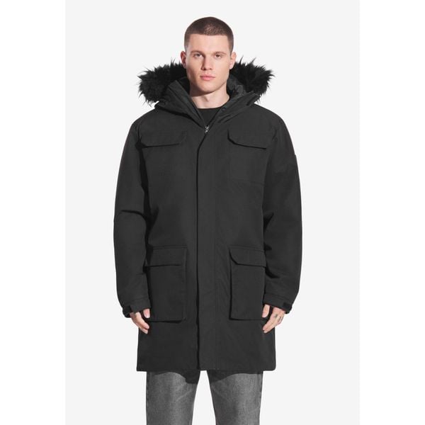 Kurtka turystyczna męska Prosto Expedition zimowa. Czarne kurtki męskie Prosto., na zimę, m, bez wzorów, bez ramiączek, bez kaptura. Za 694.99 zł.