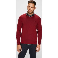 Tommy Hilfiger - Sweter. Brązowe swetry męskie Tommy Hilfiger, z bawełny, z krótkim rękawem. Za 399.90 zł.