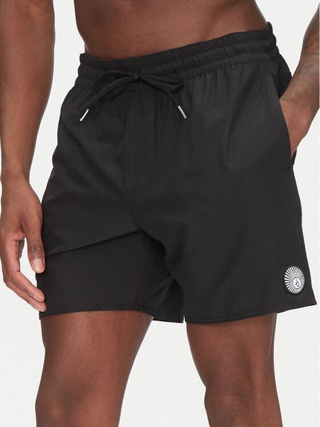 Volcom Szorty kąpielowe Lido A2512503 Czarny Regular Fit. Czarne kąpielówki męskie Volcom, bez wzorów, z syntetyku. Za 219.99 zł.