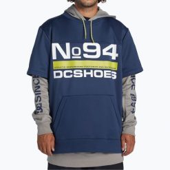 Bluza snowboardowa męska DC Dryden. Niebieskie bluzy nierozpinane męskie DC Shoes, m, bez wzorów, sportowe, bez ramiączek, bez kaptura. Za 359.99 zł.