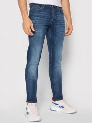 Jack&Jones Jeansy Glenn 12133074 Granatowy Slim Fit. Niebieskie jeansy męskie Jack&Jones, bez wzorów, z bawełny. Za 199.99 zł.