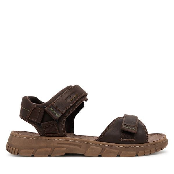 Sandały Josef Seibel. Brązowe sandały męskie Josef Seibel, bez zapięcia. Za 419.99 zł.