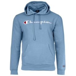 Bluza męska Champion Hooded. Niebieskie bluzy nierozpinane męskie CHAMPION, l, bez wzorów, bez ramiączek, bez kaptura. Za 313.16 zł.