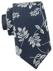 Krawat Męski - Angelo di Monti - Granat w Duże Kwiaty. Niebieskie krawaty i muchy męskie Angelo di Monti, bez wzorów, z tkaniny, eleganckie. Za 45.00 zł.