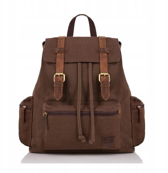 Duży miejski plecak dla mężczyzny vintage Paolo Peruzzi T-24-BR. Plecaki męskie Paolo Peruzzi, bez wzorów. Za 229.36 zł.