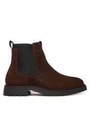 Tommy Hilfiger Sztyblety Comfort Lwt FM0FM05592 Brązowy. Brązowe sztyblety męskie Tommy Hilfiger, ze skóry, bez obcasa, bez zapięcia. Za 449.99 zł.