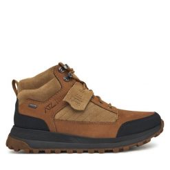 Trekkingi Clarks. Brązowe buty trekkingowe męskie Clarks, bez wzorów, sportowe, bez obcasa, bez zapięcia. Za 599.99 zł.