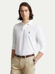 Polo Ralph Lauren Polo 710680790001 Biały Custom Slim Fit. Białe koszulki polo męskie Polo Ralph Lauren, l, bez wzorów, z bawełny, bez kołnierzyka, bez ramiączek. Za 629.99 zł.