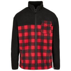 Kurtka Urban Classics patterned polar fleece track. Czarne bluzy z polaru męskie Urban Classics, m, bez wzorów, z polaru, bez ramiączek, bez kaptura. Za 275.00 zł.
