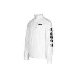 Bluza męska DIADORA FZ JACKET. Białe bluzy nierozpinane męskie Diadora, m, bez wzorów, bez ramiączek, bez kaptura. Za 149.99 zł.