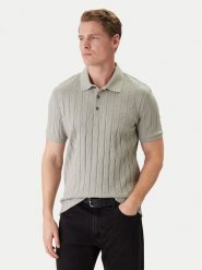Calvin Klein Polo LV04LE203G Beżowy Regular Fit. Brązowe koszulki polo męskie Calvin Klein, m, bez wzorów, z bawełny, bez kołnierzyka, bez ramiączek. Za 409.99 zł.