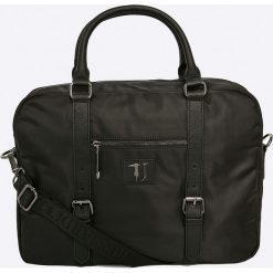 Trussardi Jeans - Torba Brooklin. Czarne torby na laptopa męskie TRUSSARDI JEANS, w paski, z jeansu. W wyprzedaży za 359.90 zł.