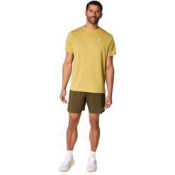 Koszulka Asics. Zielone t-shirty sportowe męskie Asics, l, bez wzorów, sportowe, bez ramiączek. Za 198.00 zł.