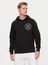 Tommy Hilfiger Bluza MW0MW34383 Czarny Regular Fit. Czarne bluzy nierozpinane męskie Tommy Hilfiger, m, bez wzorów, z bawełny, bez ramiączek, bez kaptura. Za 259.99 zł.