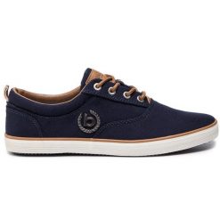 Tenisówki Bugatti. Niebieskie trampki męskie Bugatti, bez wzorów, bez zapięcia. Za 179.99 zł.