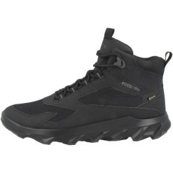 Buty do chodzenia męskie Ecco Mx Mid Gtx. Czarne buty trekkingowe męskie ecco, bez wzorów, z materiału, sportowe, bez obcasa, bez zapięcia. Za 753.00 zł.