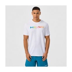 Koszulka Head Rainbow. Białe t-shirty sportowe męskie Head, m, bez wzorów, sportowe, bez ramiączek. W wyprzedaży za 153.00 zł.
