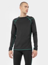 4F Bielizna termoaktywna skiturowa (góra) męska S. Szara bielizna termoaktywna męska 4f, m, bez wzorów, z dzianiny, bez ramiączek, do biegania. W wyprzedaży za 19.99 zł.