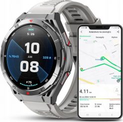 SMARTWATCH MĘSKI GPS ZEGAREK WODOODPORNY KOMPAS AMOLED BAROMETR ROZMOWY PL. Zegarki męskie JG Smart. Za 299.99 zł.