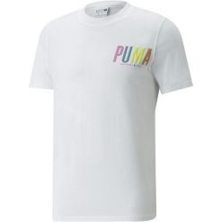 Koszulka sportowa męska Puma Swxp Graphic. Białe t-shirty sportowe męskie Puma, m, bez wzorów, sportowe, bez ramiączek. Za 219.00 zł.