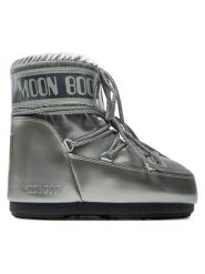 Moon Boot Śniegowce 80D1409350 Srebrny. Szare buty zimowe męskie Moon Boot, bez wzorów, ze skóry, bez obcasa, bez zapięcia. Za 719.00 zł.