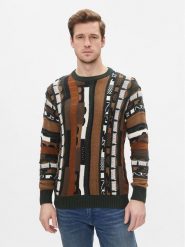 Only & Sons Sweter 22027676 Brązowy Regular Fit. Brązowe kardigany męskie Only & Sons, bez wzorów, z bawełny, bez kołnierzyka, bez ramiączek. Za 249.99 zł.